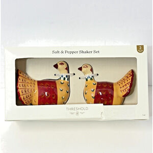 Threshold Target Ceramic Turkey Salt & Pepper Shaker Set Thanksgiving NEW